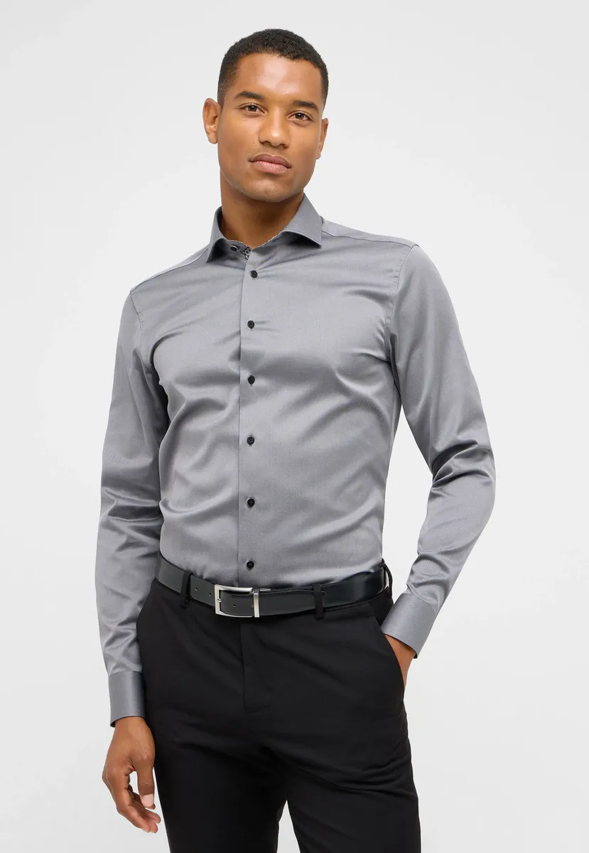 

Рубашка Eterna с длинными рукавами "SLIM FIT", серый
