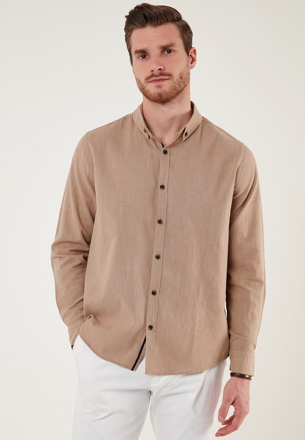 

Рубашка Button Down Buratti, светло-коричневая