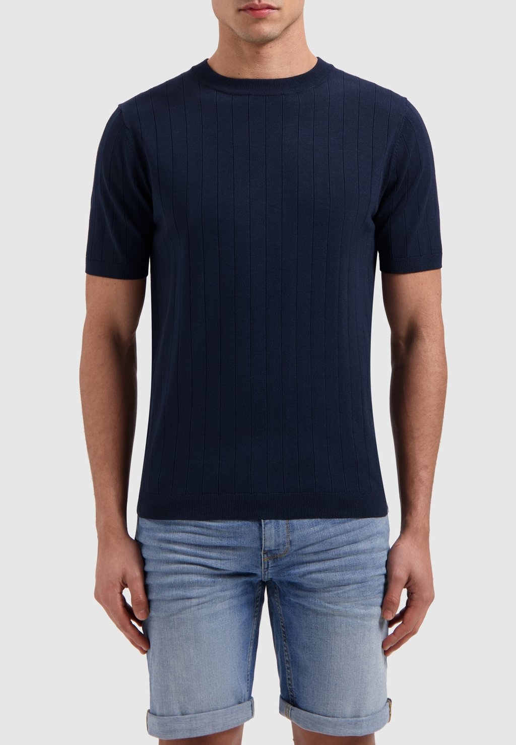 

Базовая футболка REGULAR FIT CREWNECK Pure Path, темно-синий