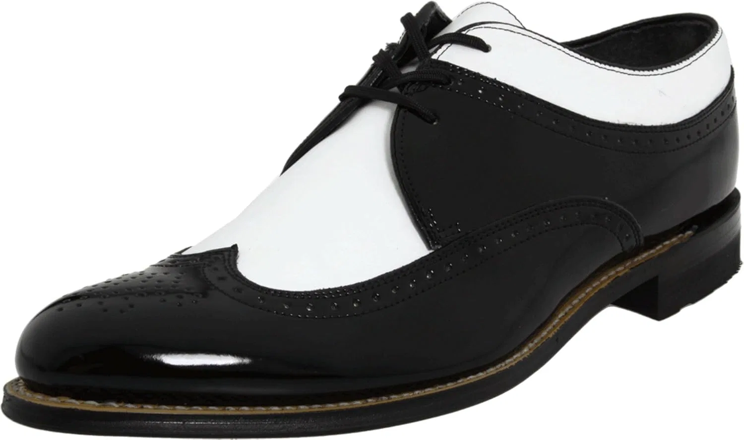 Мужские туфли Stacy Adams Dayton Ostrich Oxford, Black White
