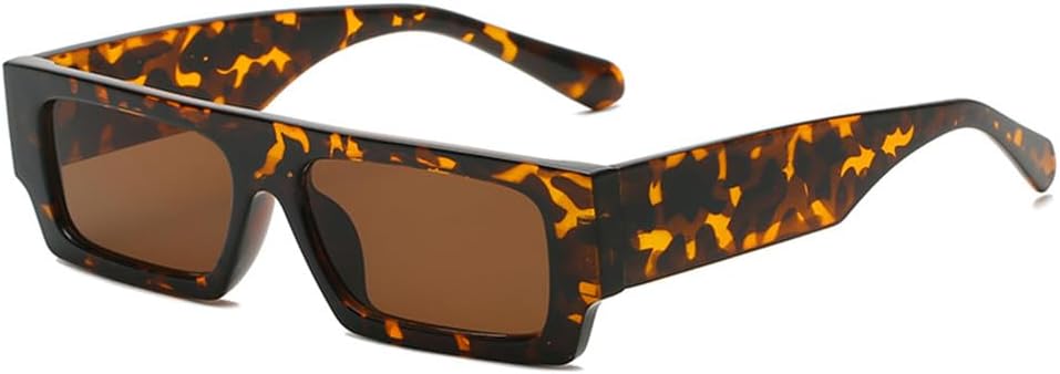 

Солнцезащитные очки UV400 - маленькая оправа в стиле панк с широкими дужками и леопардовым принтом для женщин и мужчин, для бега и занятий спортом на открытом воздухе UYPTK, Leopard Brown