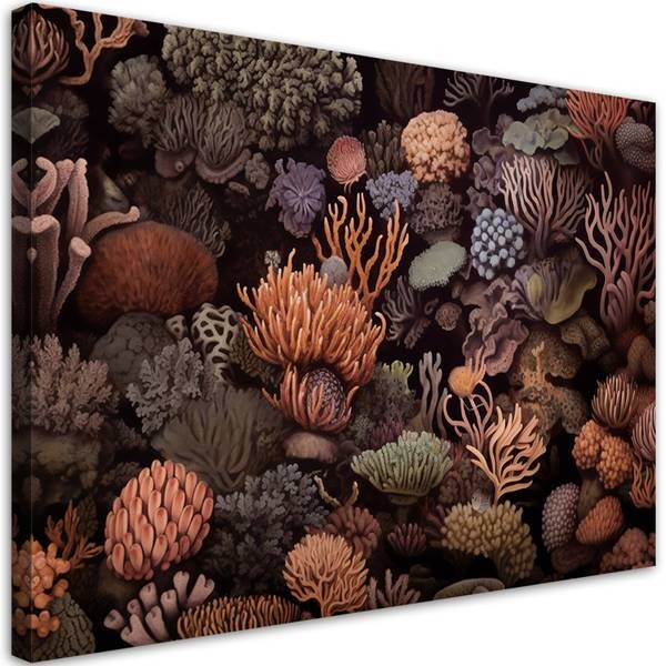 

Картина арт-принт KUNSTLOFT Corals in Black 3, многоцветный