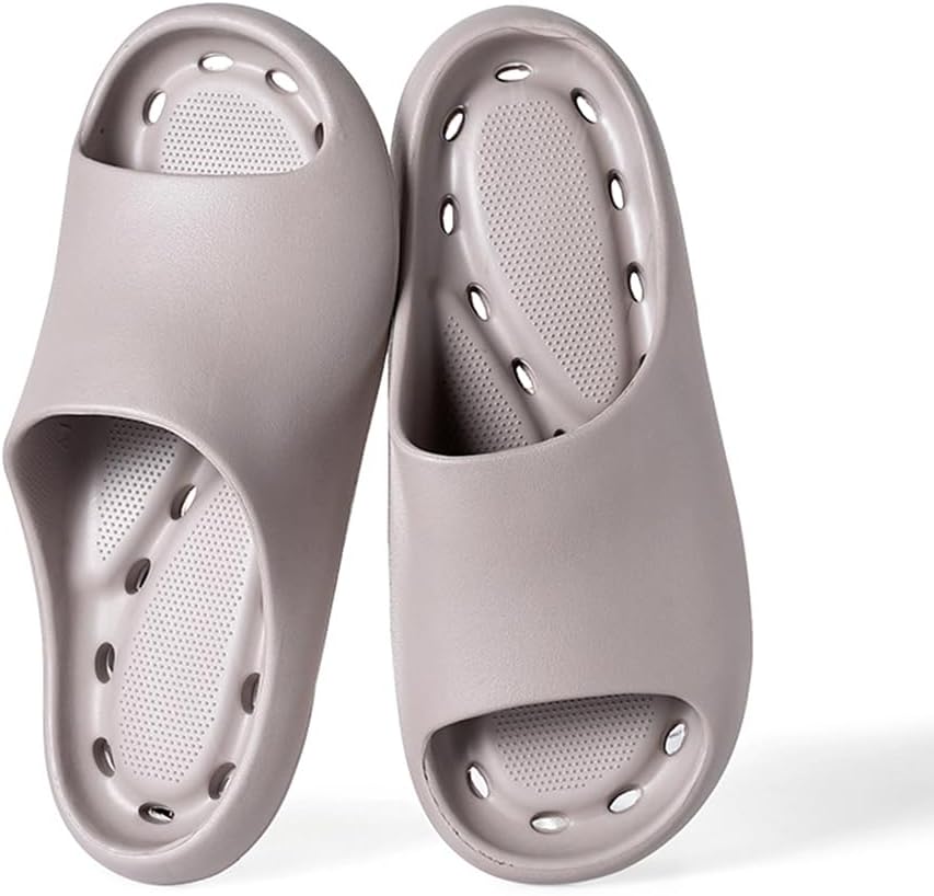 

Тапочки для душа BYDZKJ с дренажными отверстиями, быстросохнущие, для ванной, спортивные тапочки с мягкой подошвой и открытым носком для дома, для мужчин и женщин (Размер: EU 40/41, Цвет: песочный), коричневыц