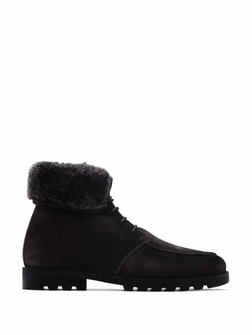 

Замшевые ботинки Santoni, серый