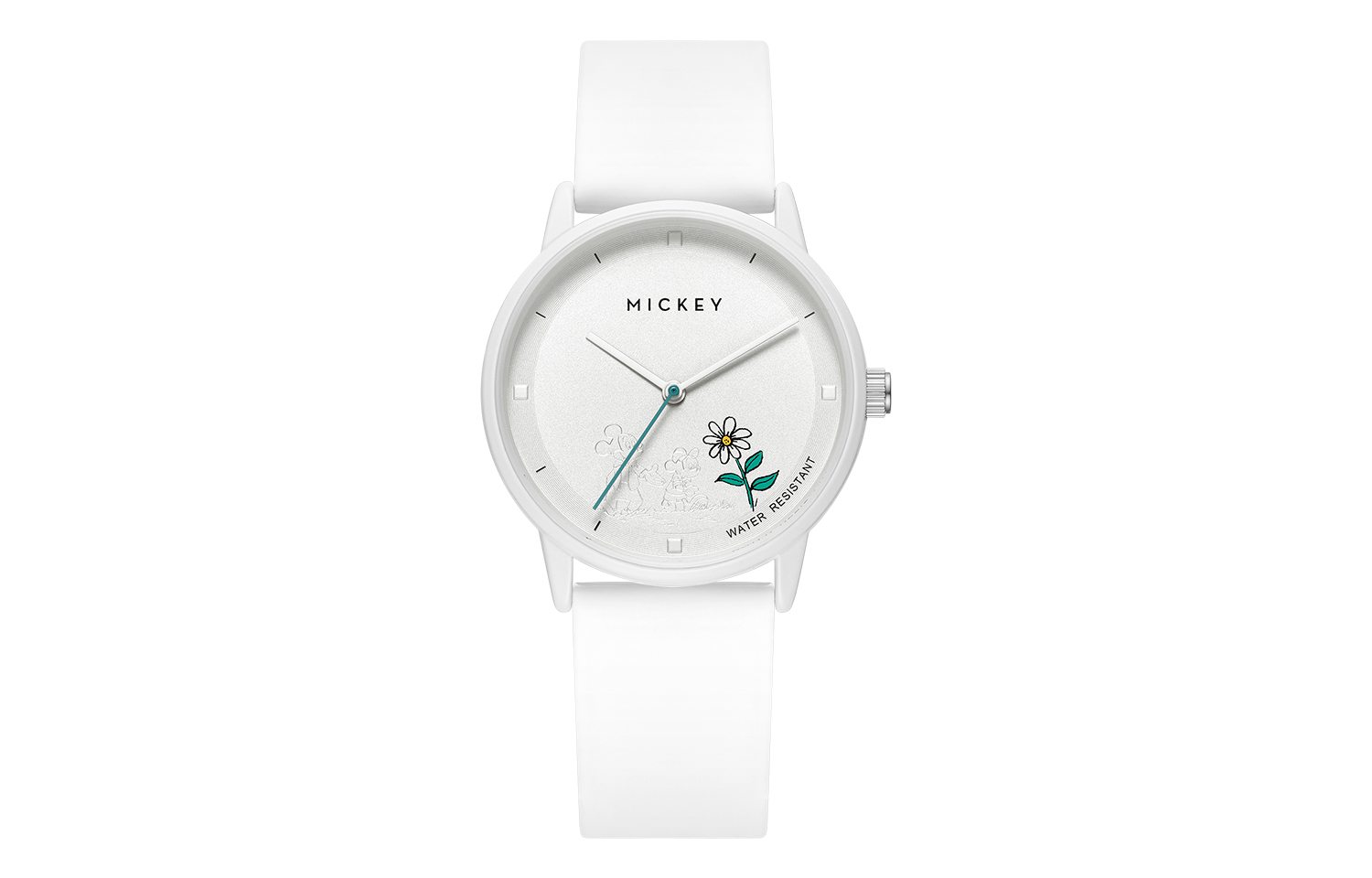 

Disney Часы Mickey Series Quartz Movement Silicone Strap Watch Women's Watch White Dial