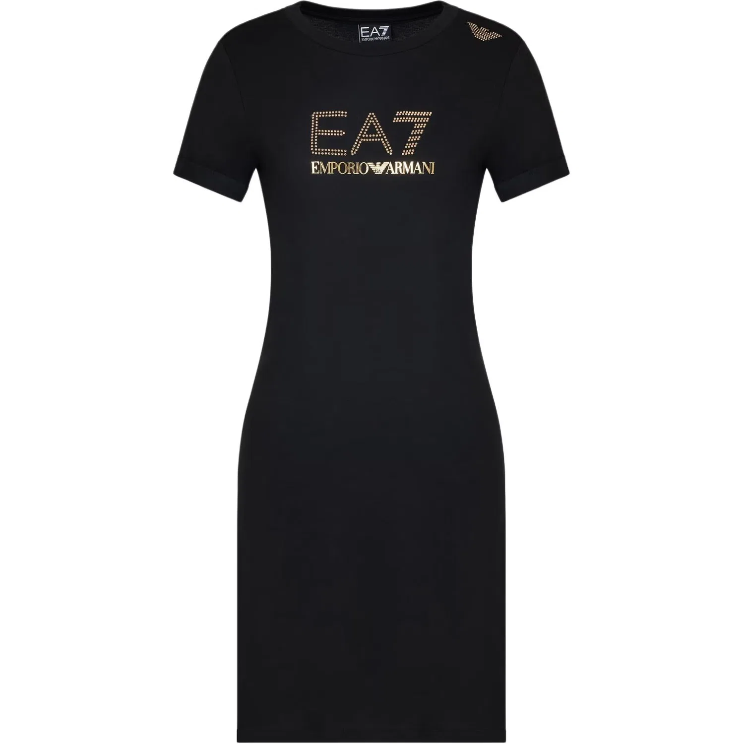 Платье EA7 с коротким рукавом женское black EMPORIO ARMANI