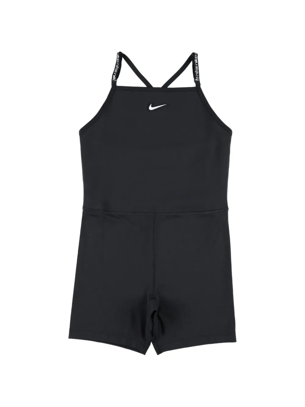 Комбинезон с вырезом и лямками с логотипом Nike Kids, черный