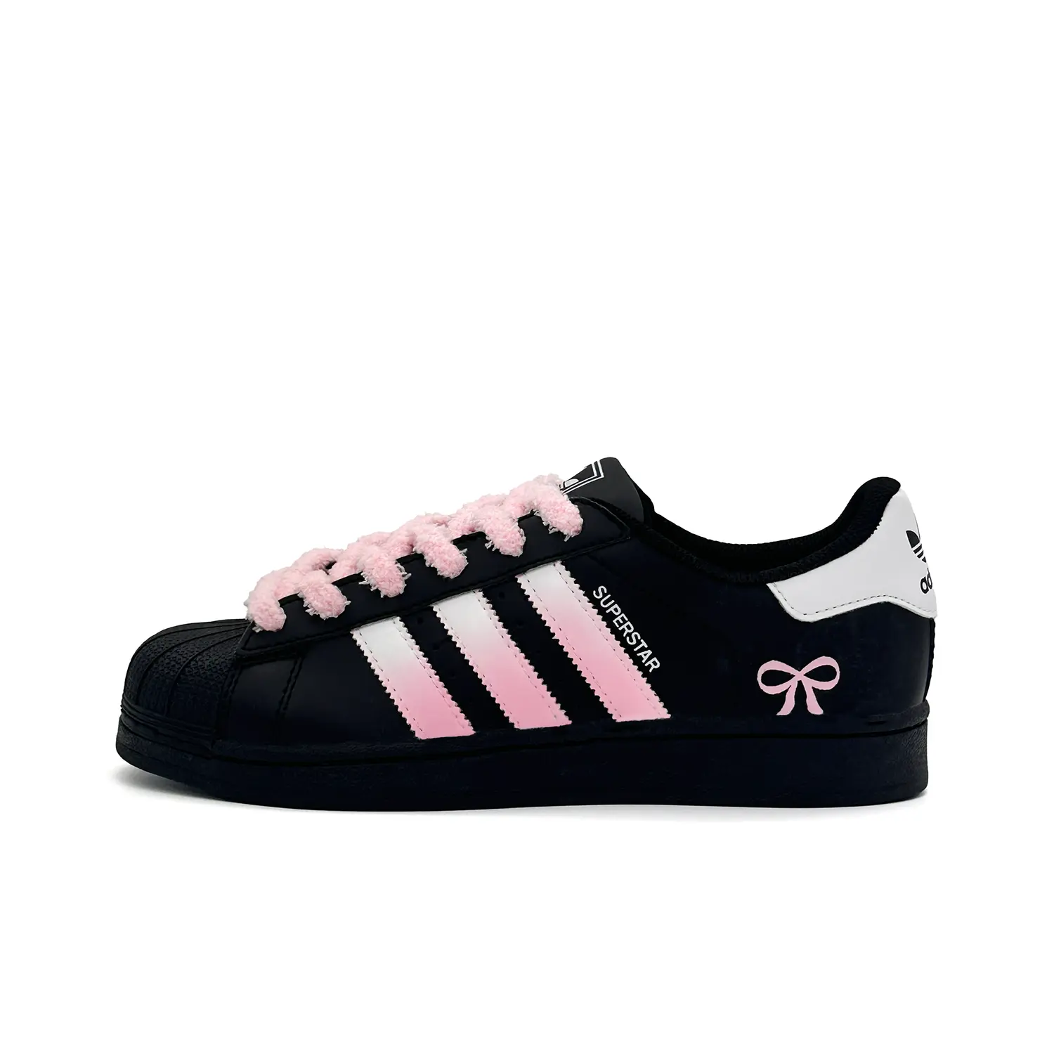 

Superstar 2 Love Color Journal устойчивые к истиранию низкие детские скейтбординговые туфли для подростков Adidas Originals, черный