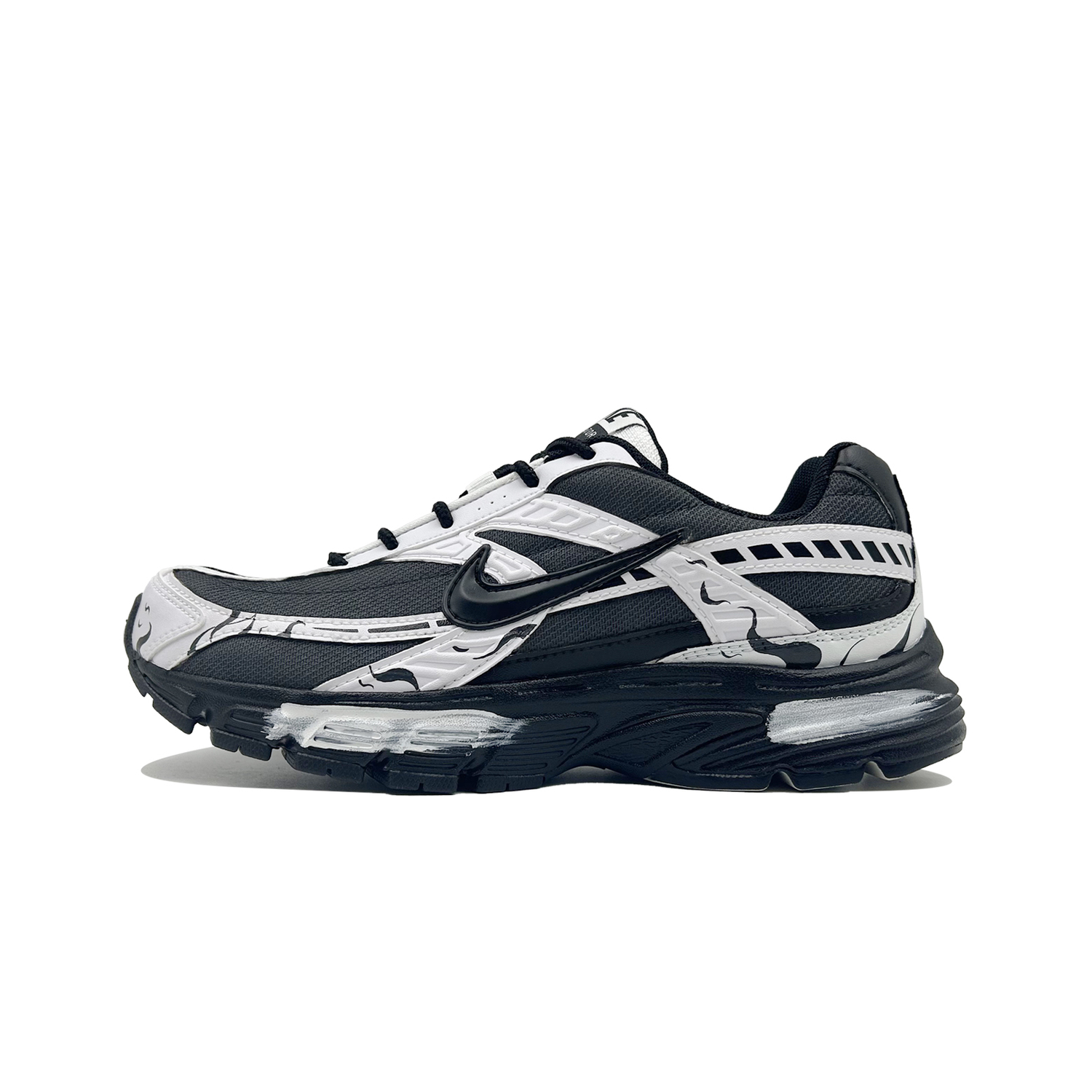 

Nike Кроссовки для бега низкие unisex инициатор амортизирующие износостойкие облегченные collision black & white