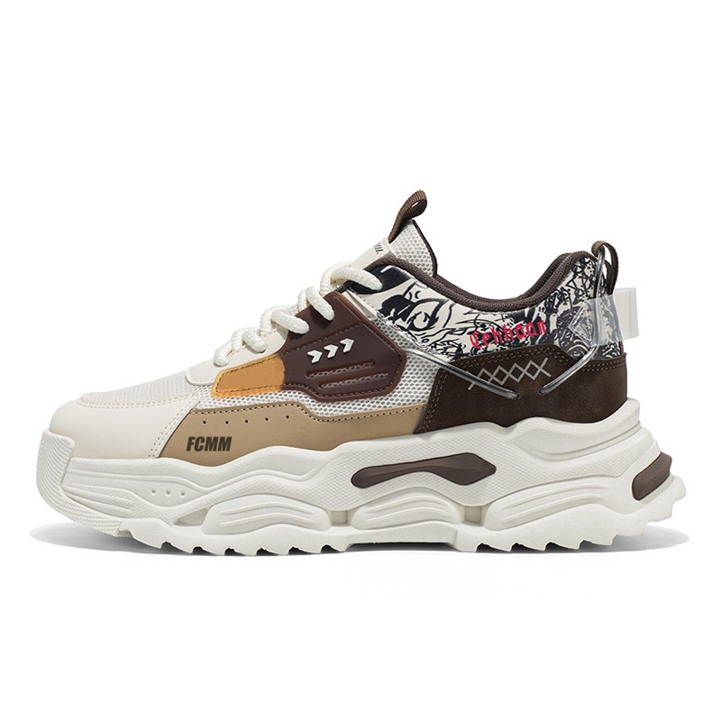 

Низкие массивные кроссовки мужские FCMM, Beige Brown