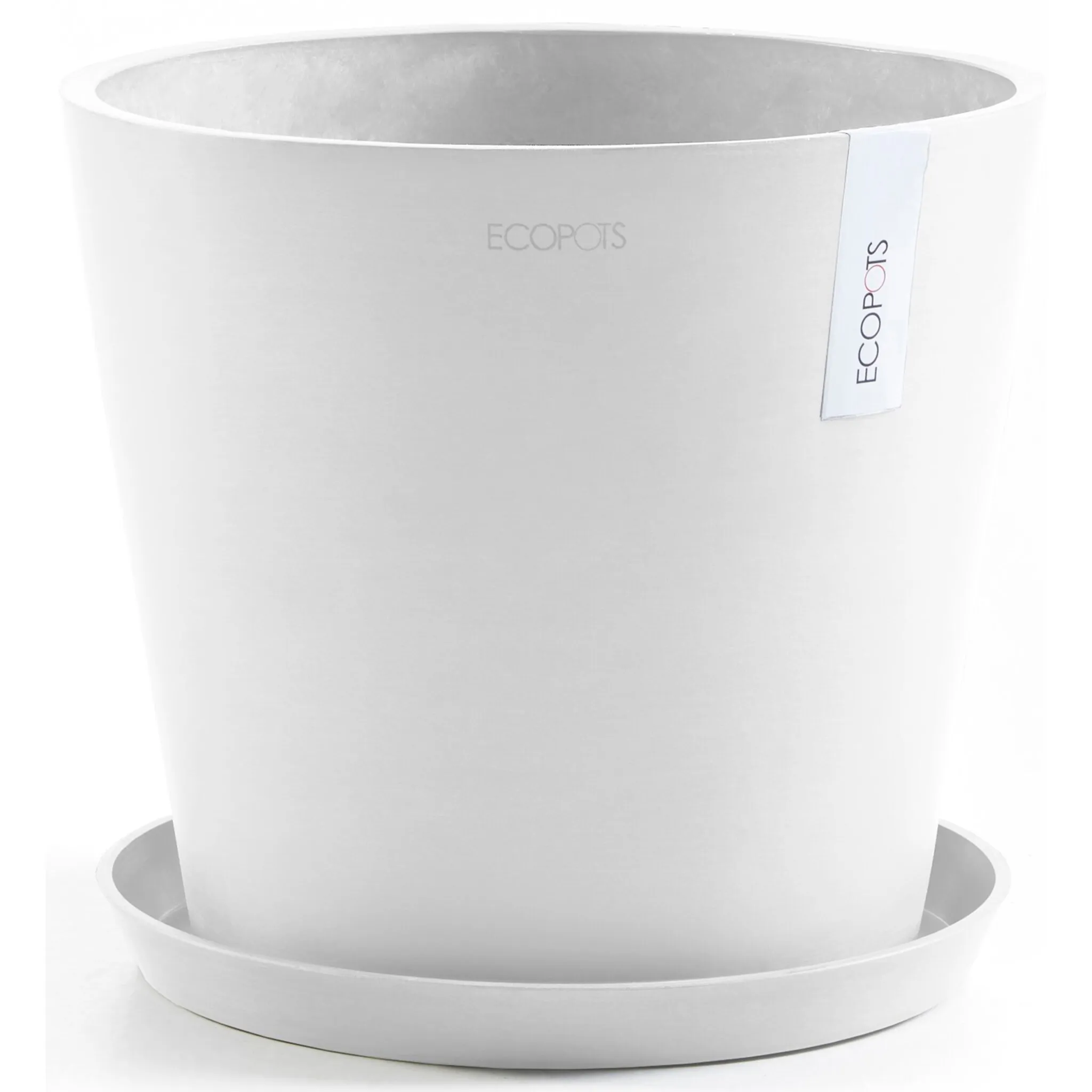 

Цветочный горшок ECOPOTS «Амстердам 30 + система водоснабжения белый серый», для внутреннего и наружного применения: морозостойкий, ударопрочный и светостойкий