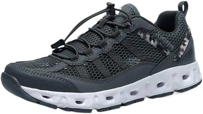 

Мужские повседневные кроссовки для походов и прогулок, спортивные, для бега, с дышащей текстильной вставкой и водоотталкивающие Waolsu, темно-серый