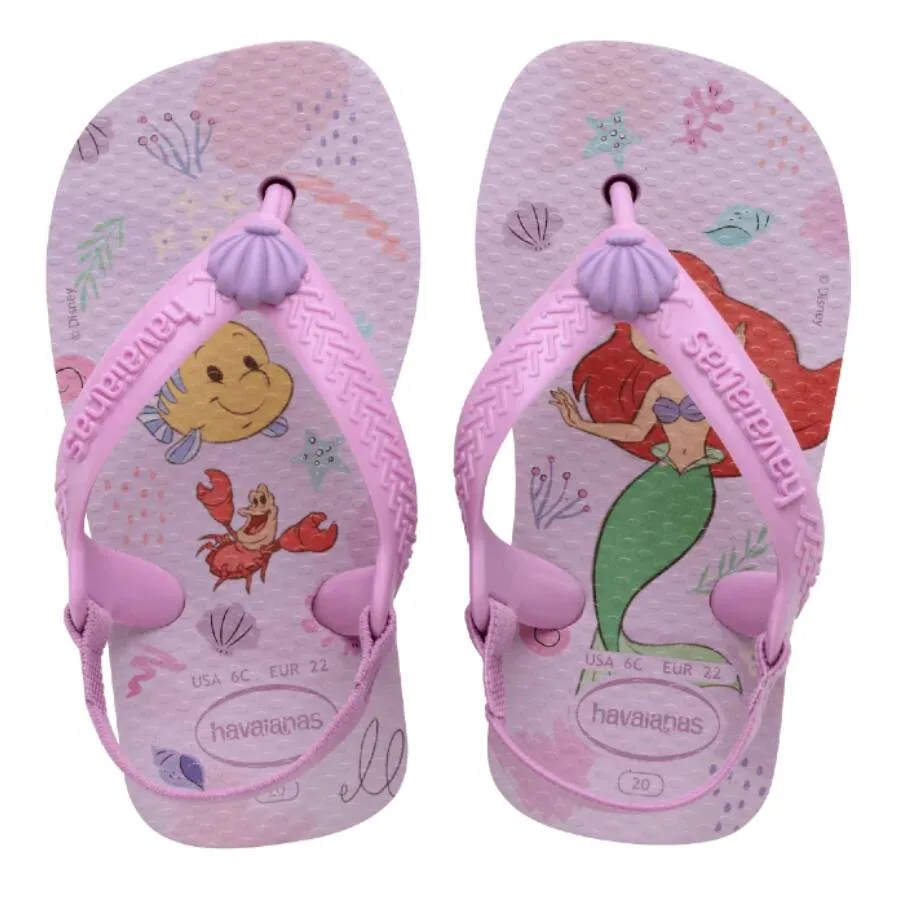 Детские сандалии Havaianas Disney Classics "Русалочка", бренд, лавандовый — фото 3