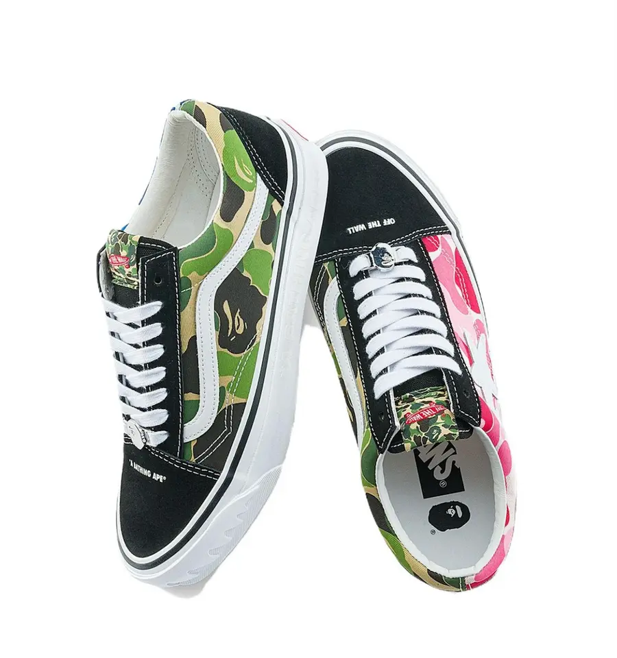 Кроссовки Vans x Bape ABC LX Old Skool 'Multi Color Camo', разноцветный — фото 3