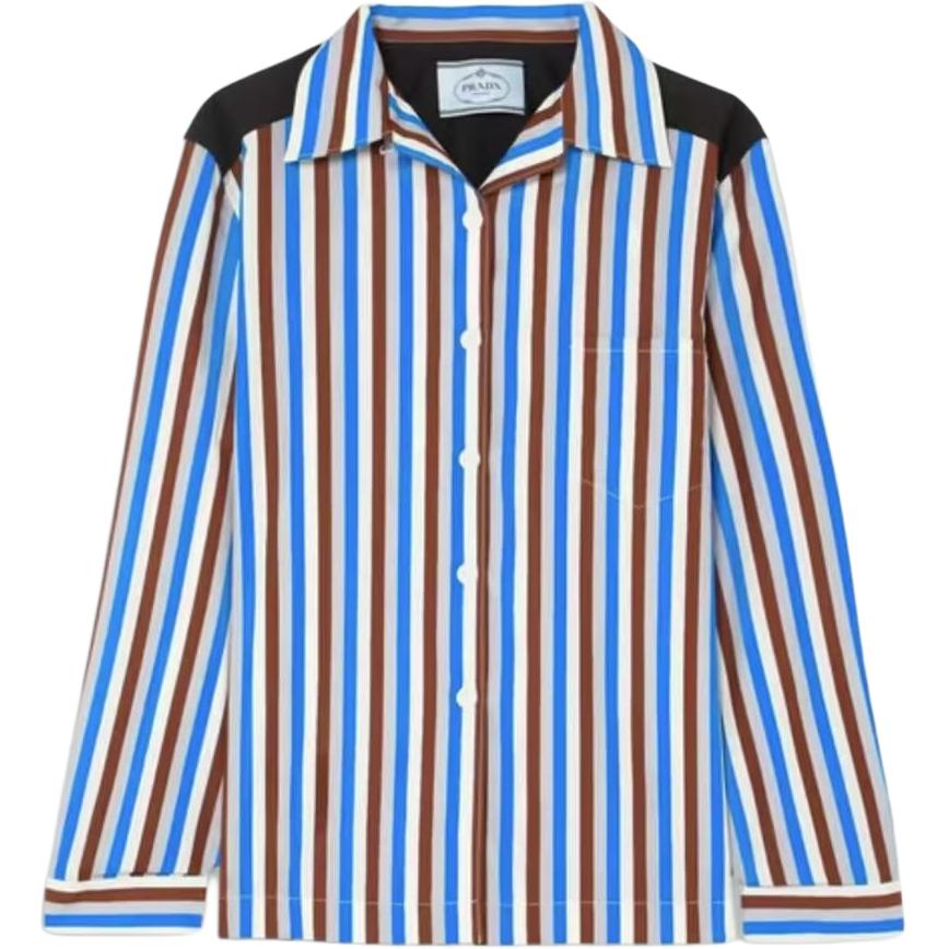 

Женская разноцветная рубашка PRADA, мультиколор