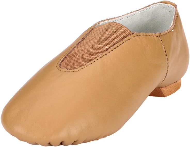 

Джазовые туфли на плоской подошве MSMAX без застежек для балета и танцев для девочек и мальчиков, коричневый