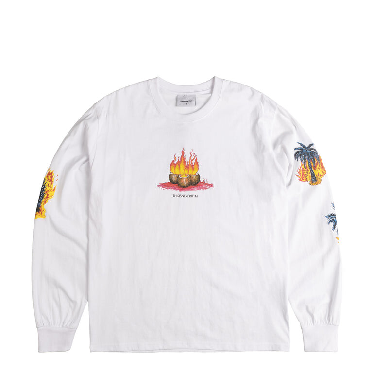 

Футболка Thisisneverthat Burning Palm Tree L/S Tee thisisneverthat, белый