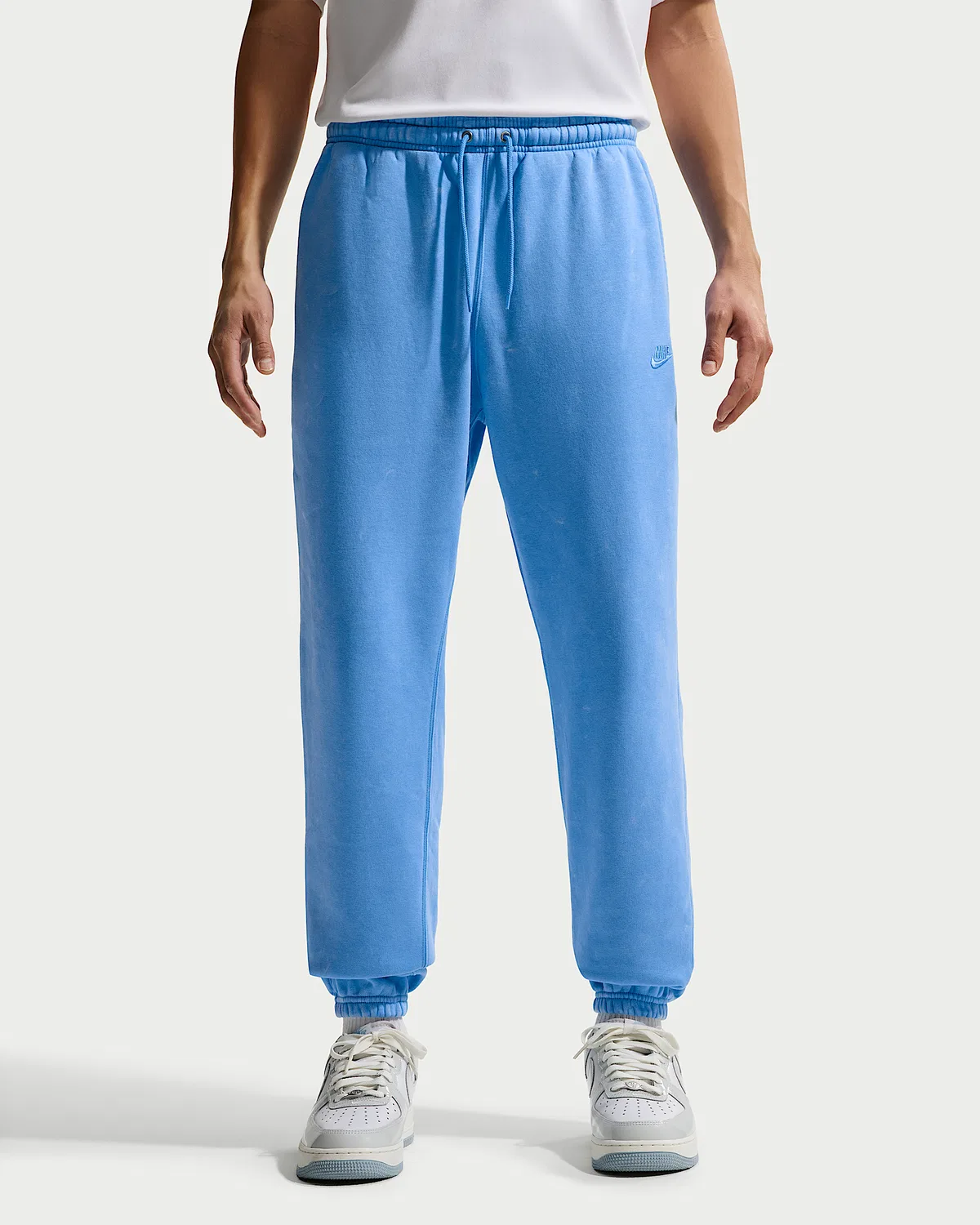 Мужские флисовые штаны Nike Sportswear Club с манжетами, University Blue/University Blue — фото 2