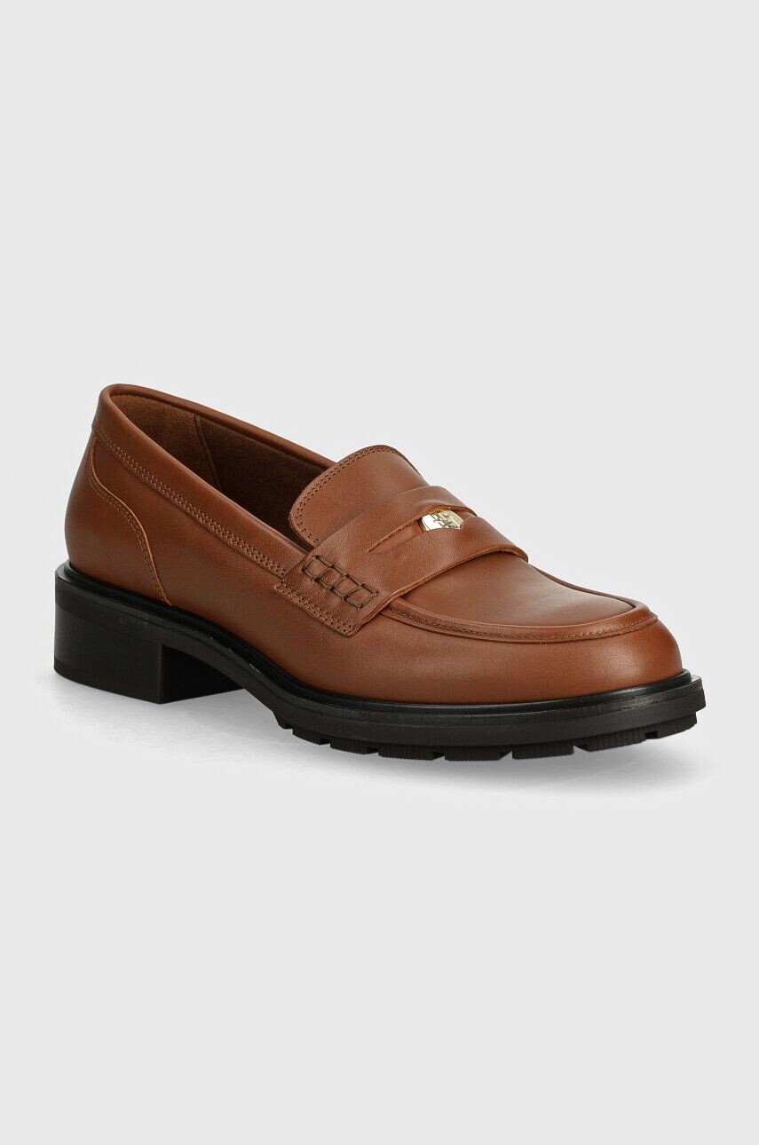 

Кожаные лоферы Tommy Hilfiger TH PENNY LOAFER, коричневый