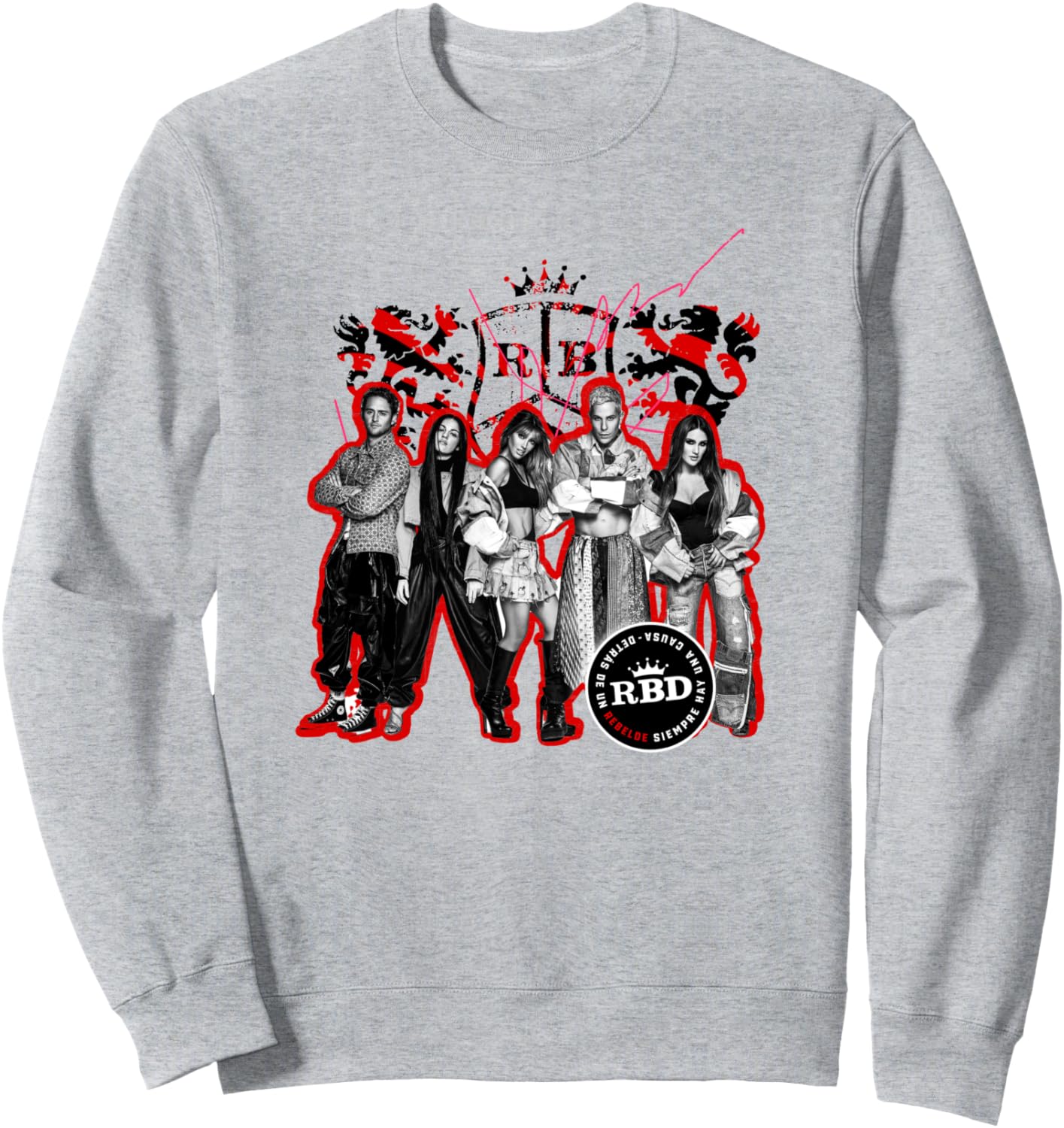 

Толстовка Rebelde Tour 2023 для концертов Rebelde Rebelde Rbd, серый