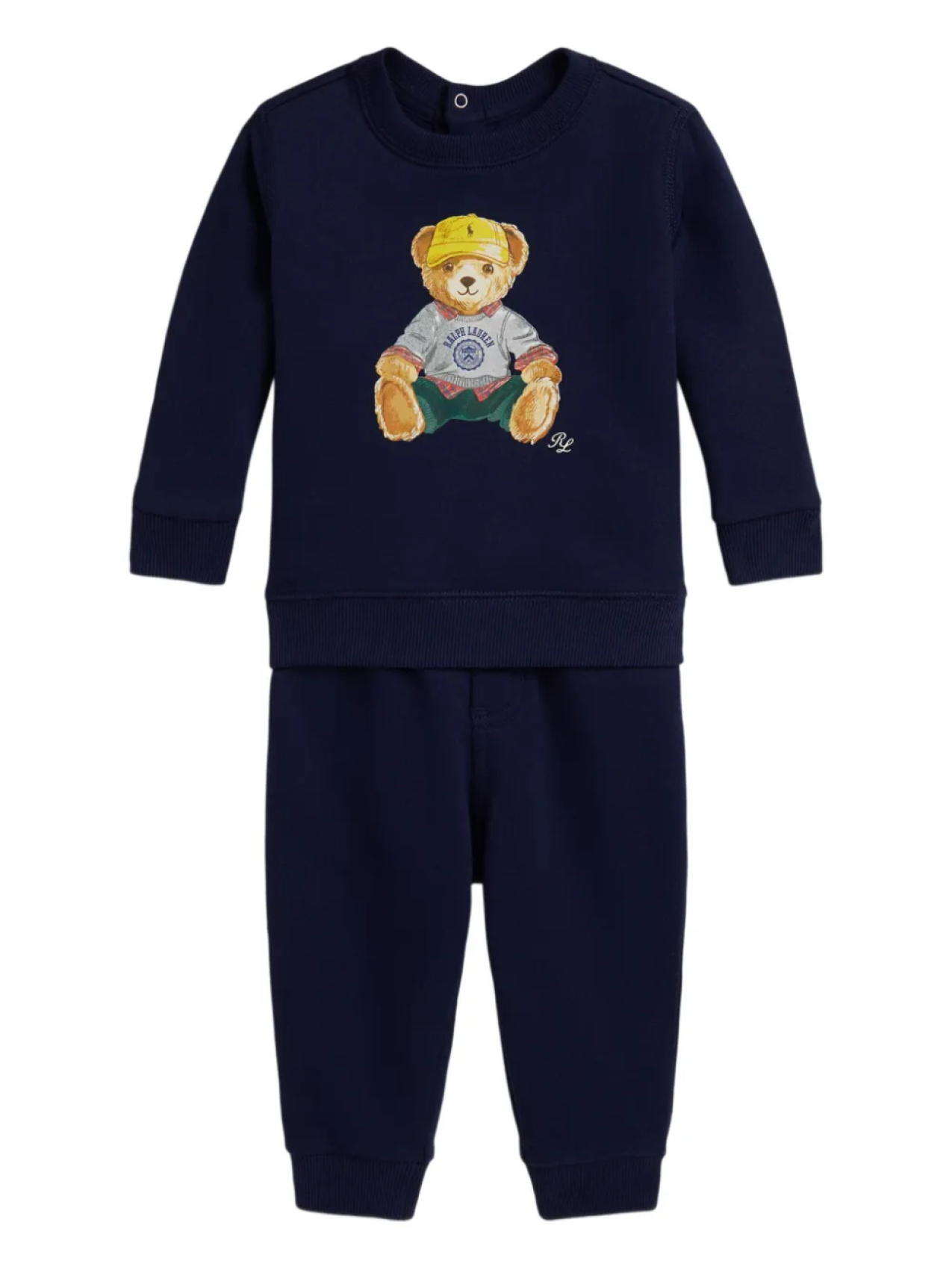 

POLO RALPH LAUREN KIDS комплект из толстовки и брюк с принтом Polo Bear, синий