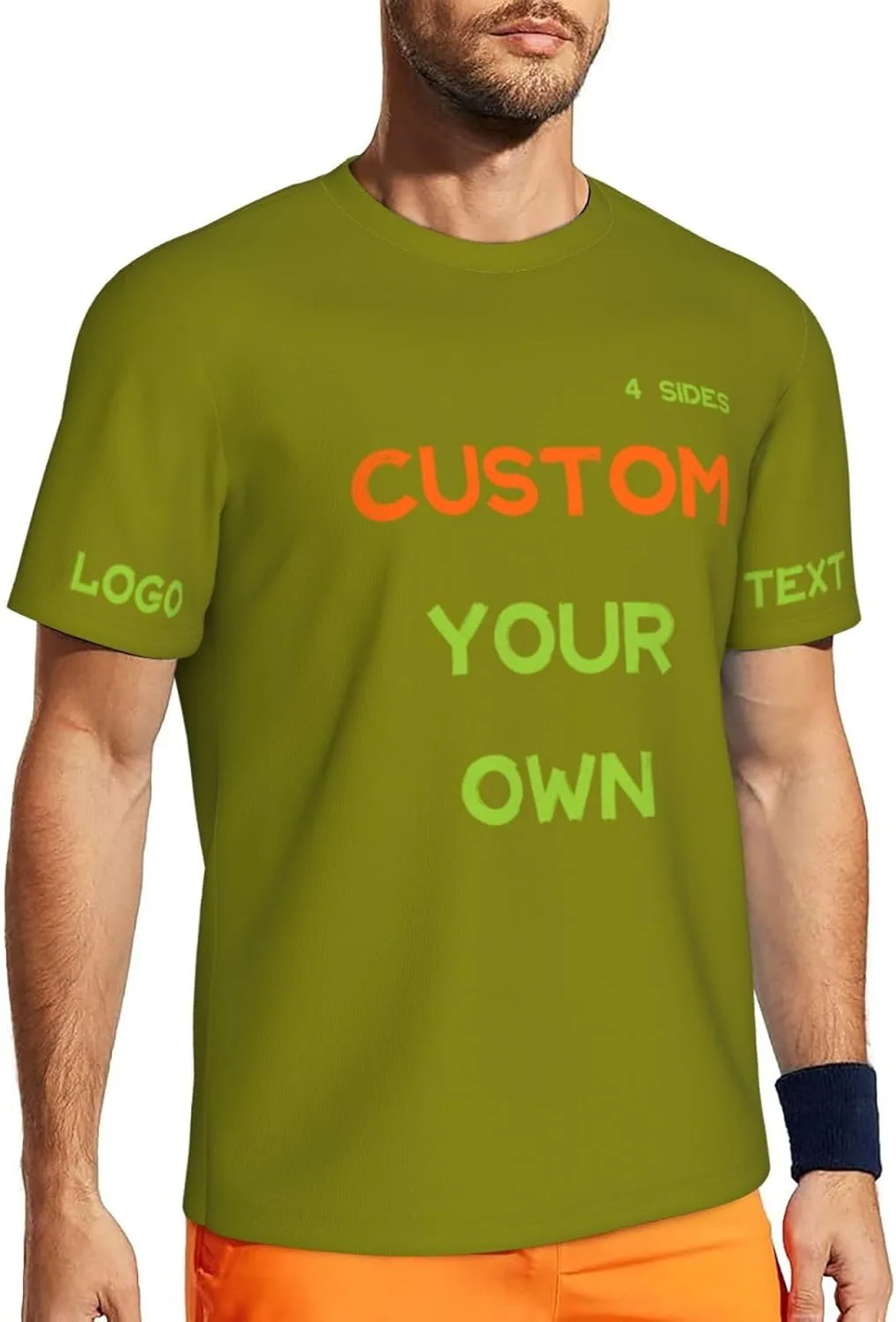 Футболка Custom с принтом на 4 сторонах для мужчин — фото 2