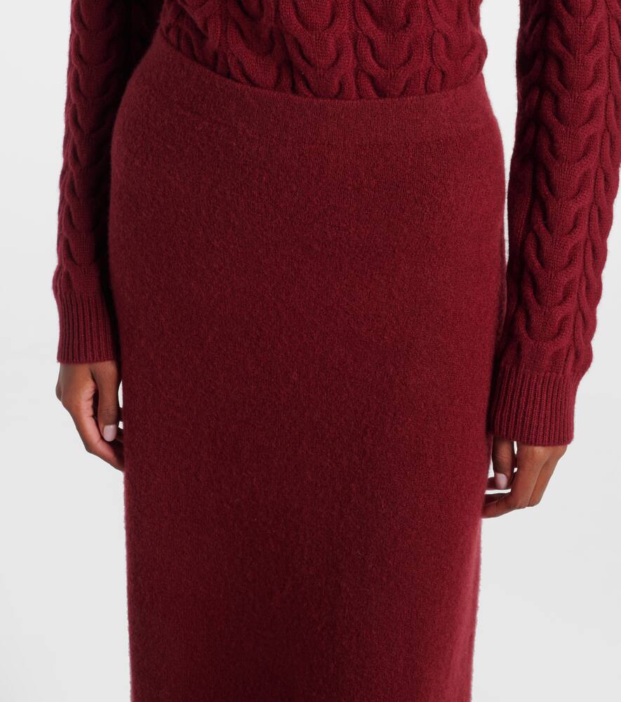Дорина макси-юбка из кашемировой смеси Max Mara, Lampone — фото 4