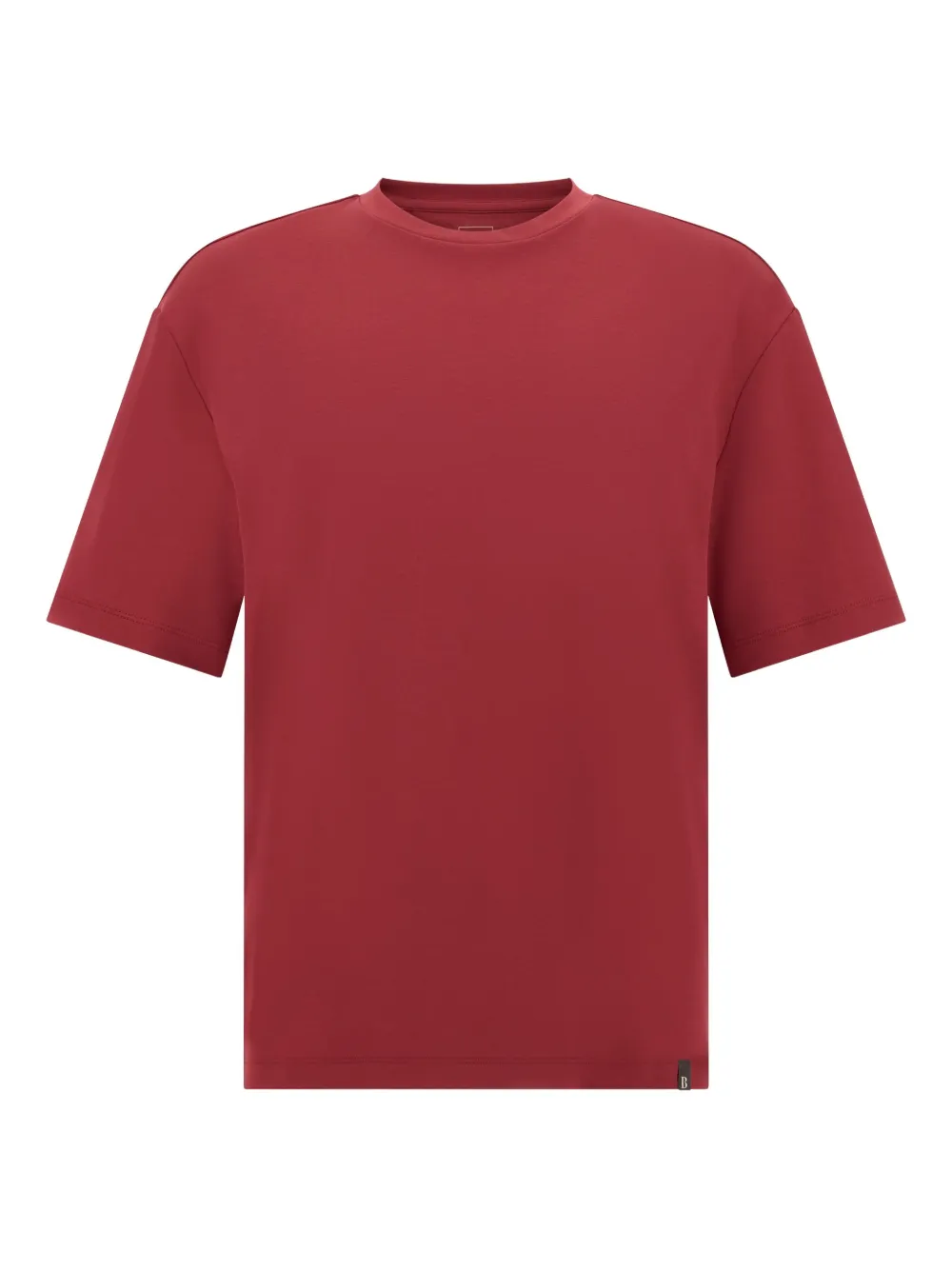 

Футболка с круглым вырезом из интерлока из хлопка пима Boggi Milano, красный