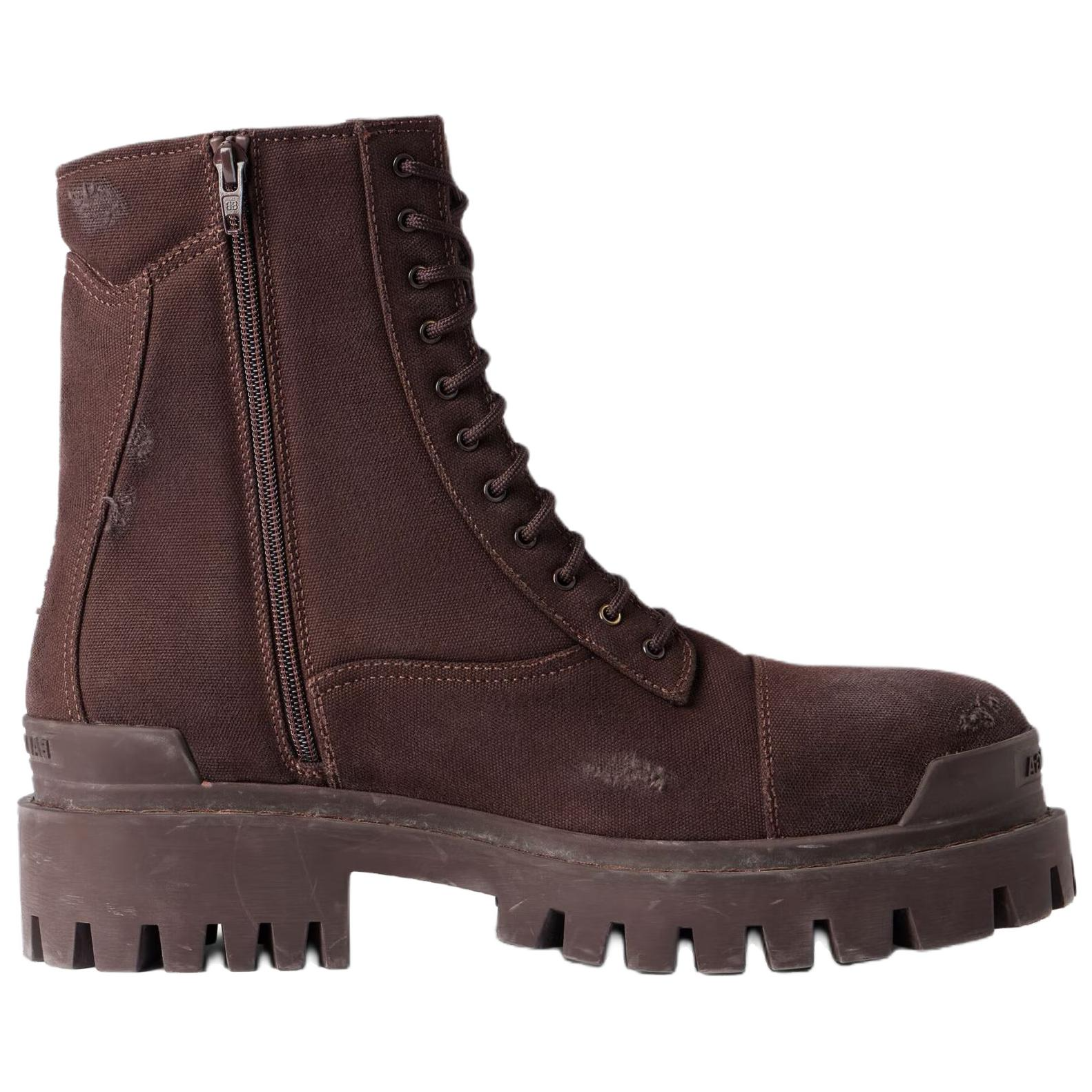 Balenciaga Короткие ботинки Combat мужские Dark Brown — фото 3