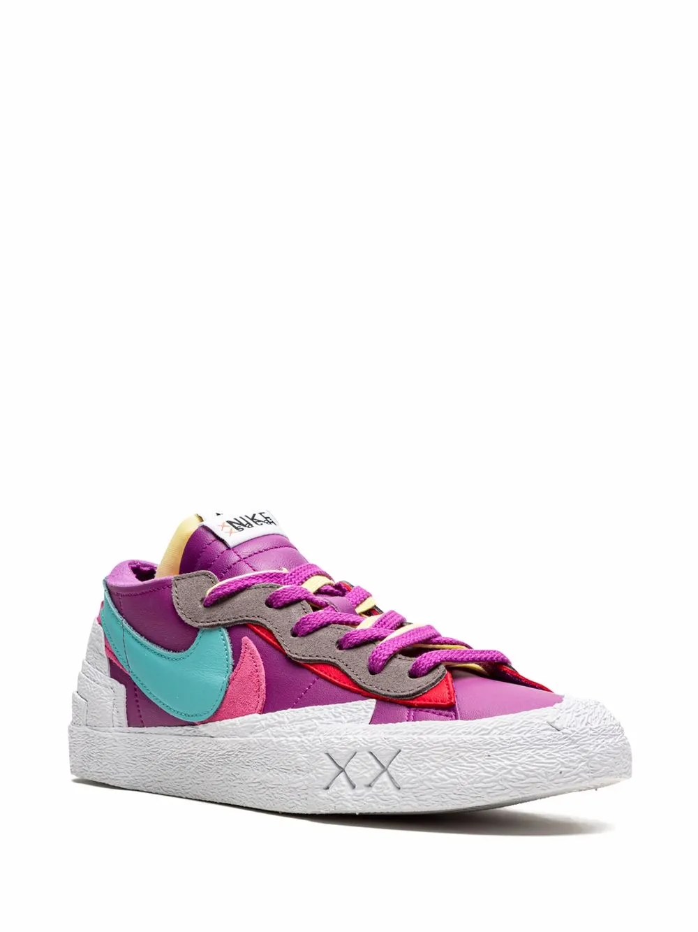 Кроссовки x sacai x KAWS x Blazer Low Purple Dusk Nike, фиолетовый — фото 2