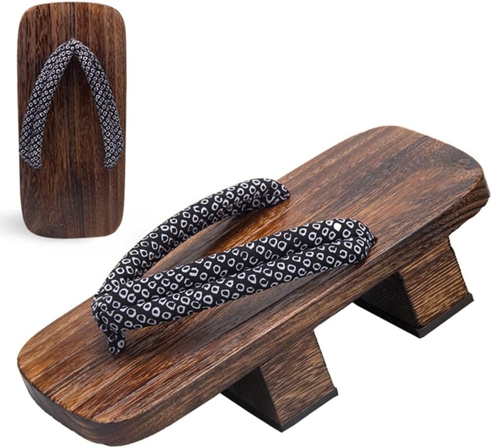 

Тапочки TRB для женщин и мужчин, японские деревянные сабо, мужские двухзубые шлепанцы, сандалии, традиционные сабо Гета, мужские домашние тапочки на каблуке, обувь для Хэллоуина, вечерние костюмы, подарки Kitcissl, EUR 45-46 Style E