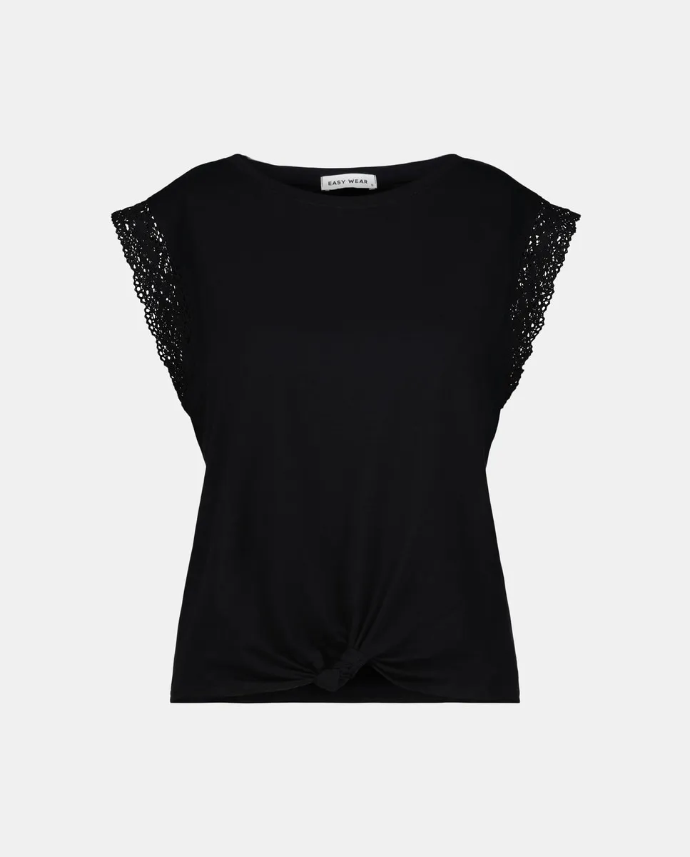 

Женская футболка с короткими рукавами и круглым вырезом Easy Wear, черный