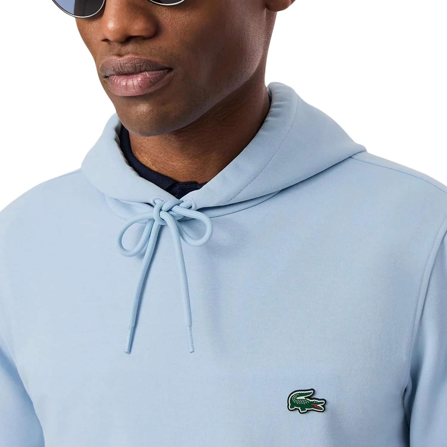 Толстовка мужская Lacoste Double Face Jersey Hoodie, с капюшоном, Шамбре — фото 4