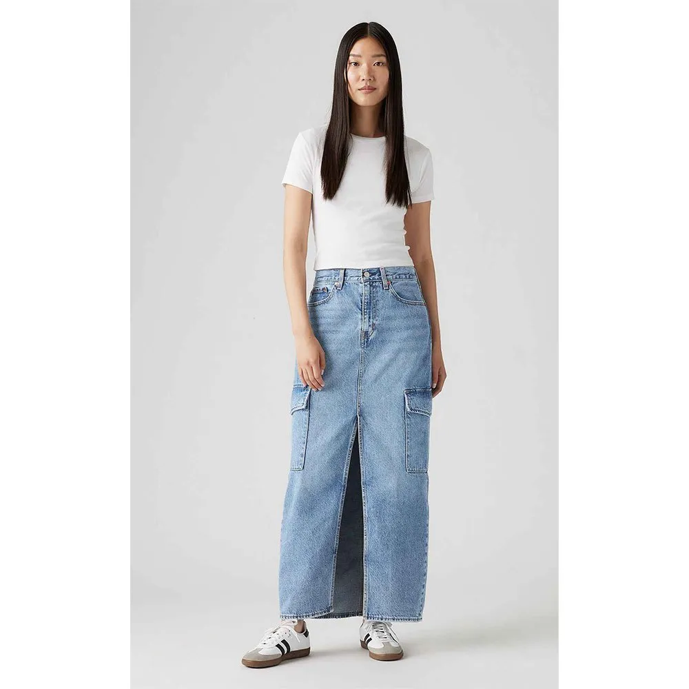 

Юбка Levi's Column Cargo Midi, синий