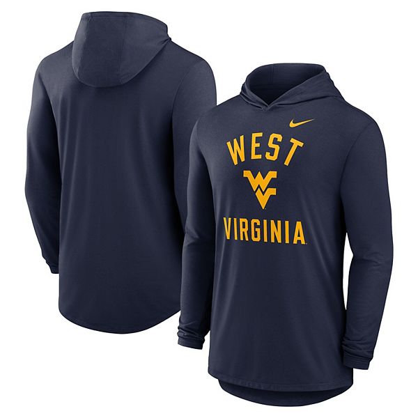 Мужская худи с длинным рукавом navy west virginia mountaineers classic arch tri-blend Nike