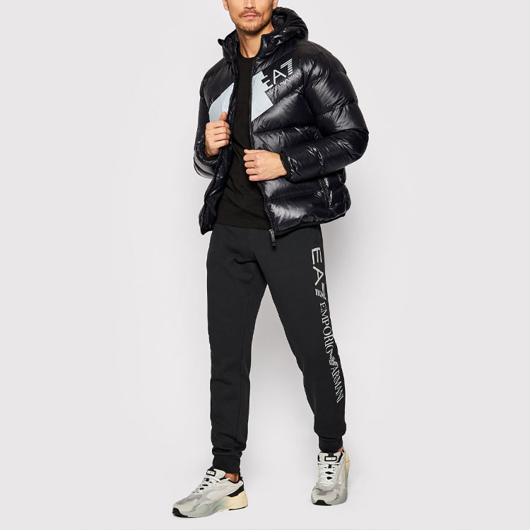 EMPORIO ARMANI Эй-Эй-Севен Вязаные спортивные брюки мужские черные — фото 4