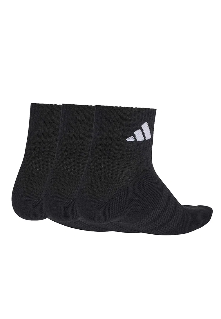 Носки спортивные женские, тонкие и легкие, 3 пары Adidas, белый/черный — фото 2