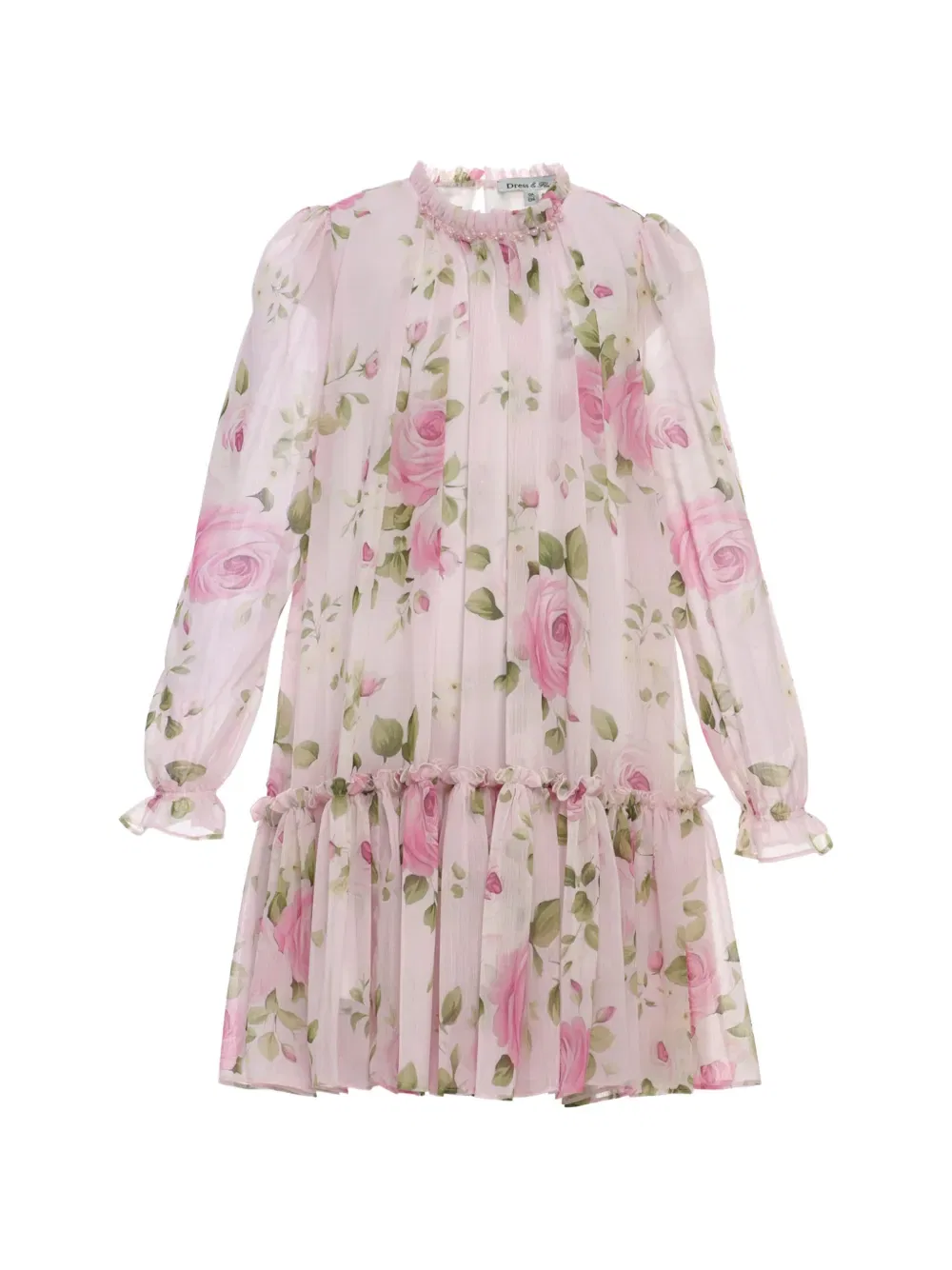 Платье с оборками и цветочным принтом Dress & Fleur, розовый