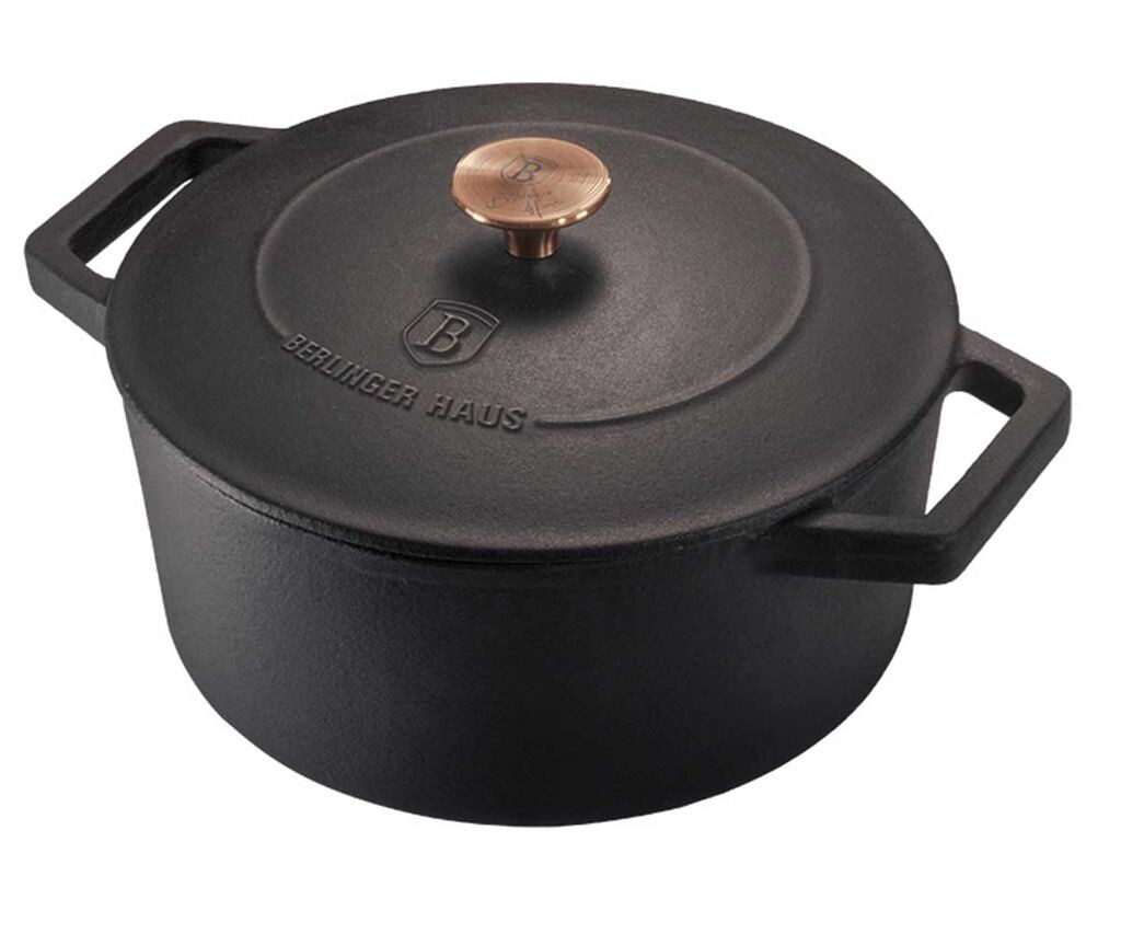 

Чугунная форма для выпечки Berlingerhaus с крышкой 20 см Black Rose Collection BH-6491