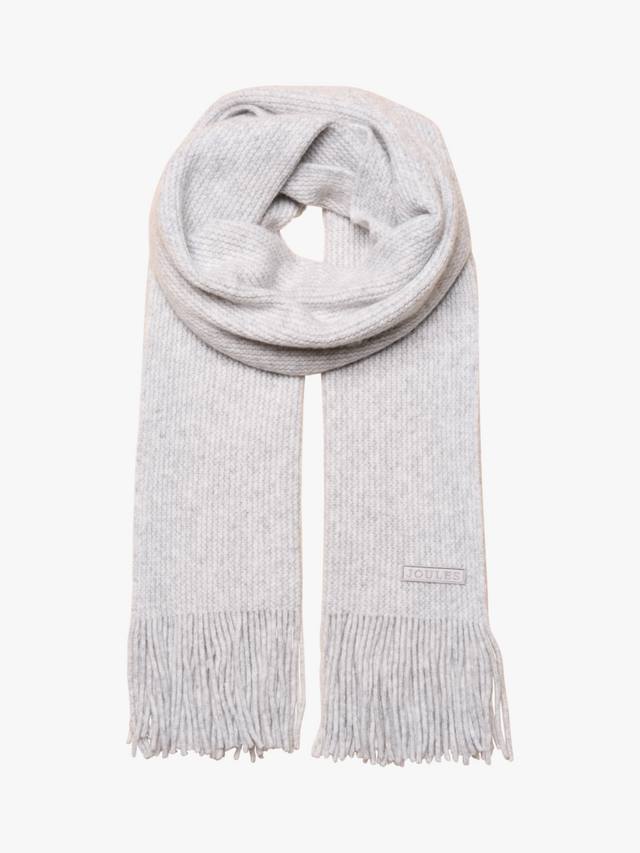 

Текстурированный вязаный шарф с бахромой Joules, Grey