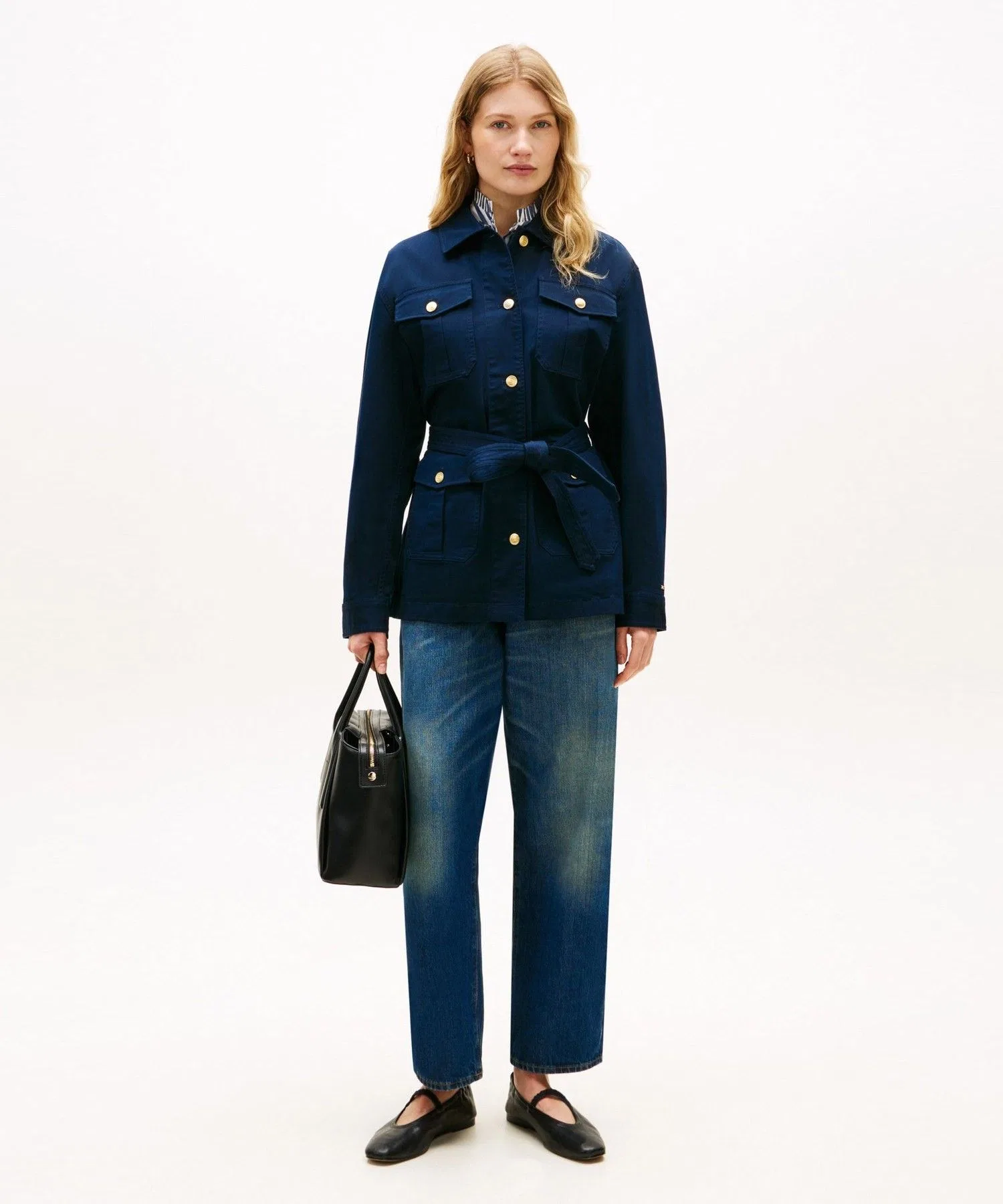 Женская куртка TOMMY HILFIGER Cotton Gold Button Field Jacket — фото 3