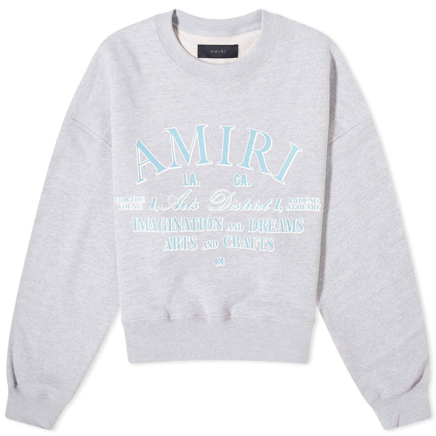 

Свитшот Amiri Arts District Cropped, цвет Heather Grey