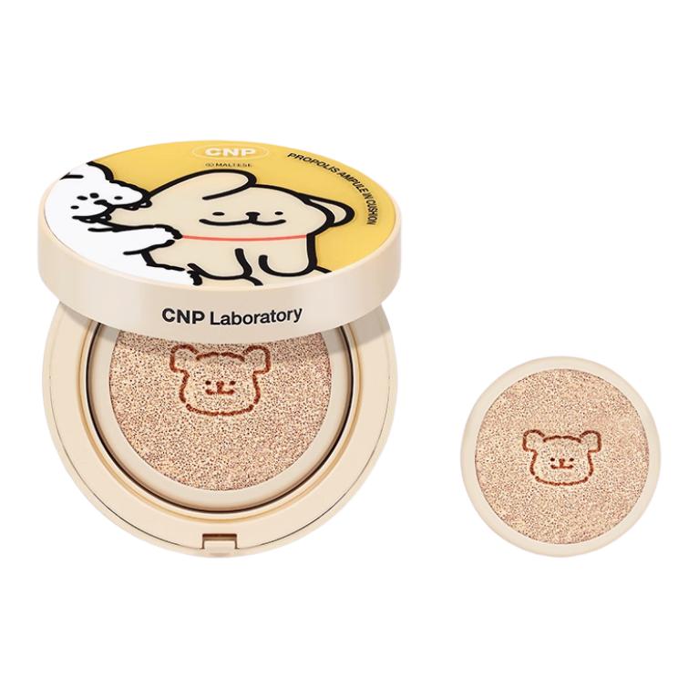 Подушечка для макияжа Line Puppies с увлажняющей и питательной прополисной сывороткой для осветления тона кожи 15g+15g CNP — фото 3