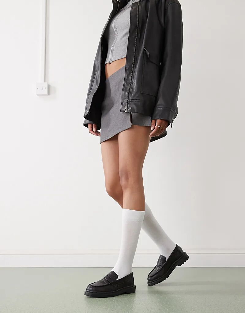 Лоферы Dr Martens Unisex Penton Atlas с тиснением под крокодила, черные — фото 2