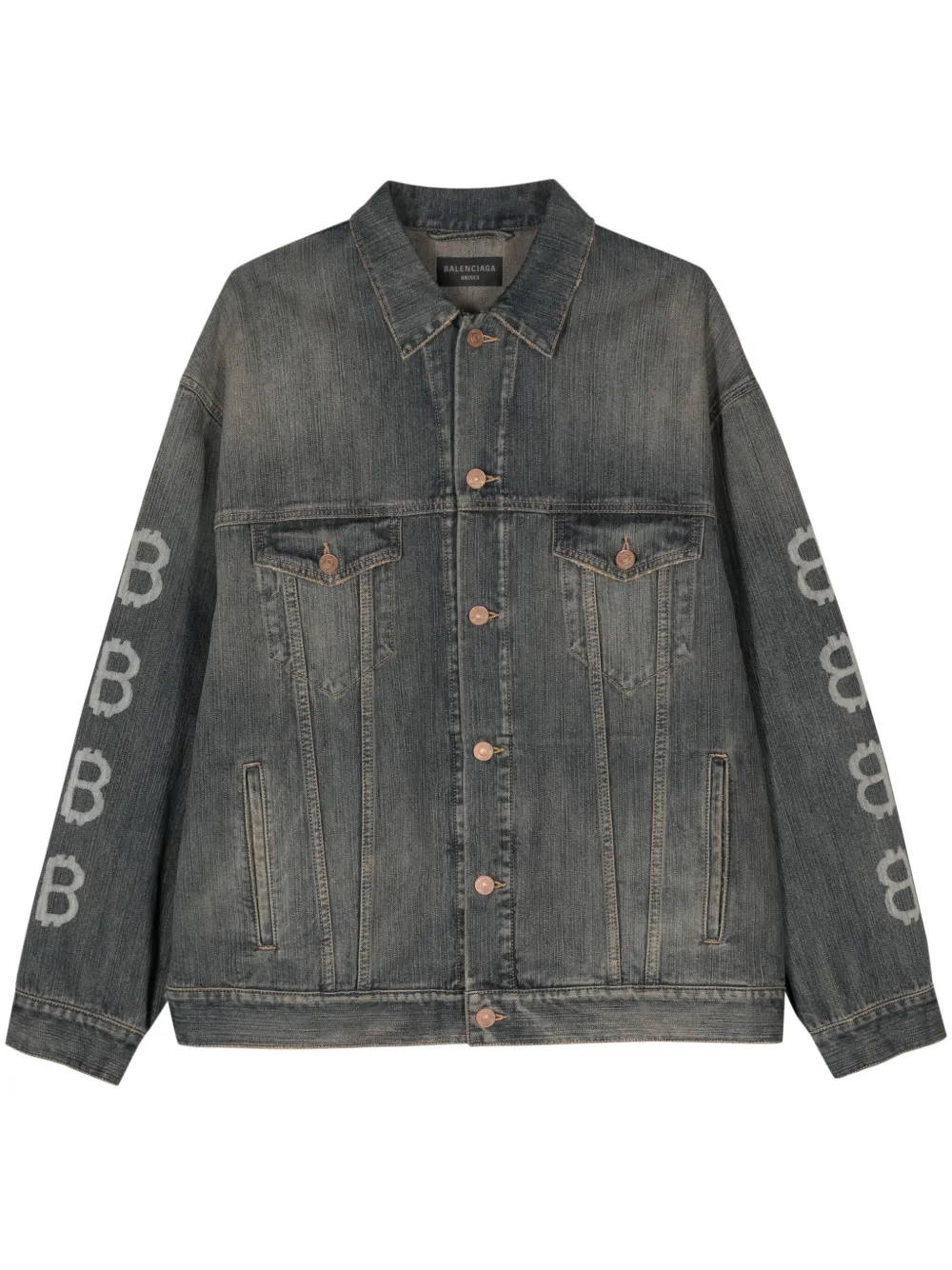 

Джинсовая куртка с логотипом BALENCIAGA, синий
