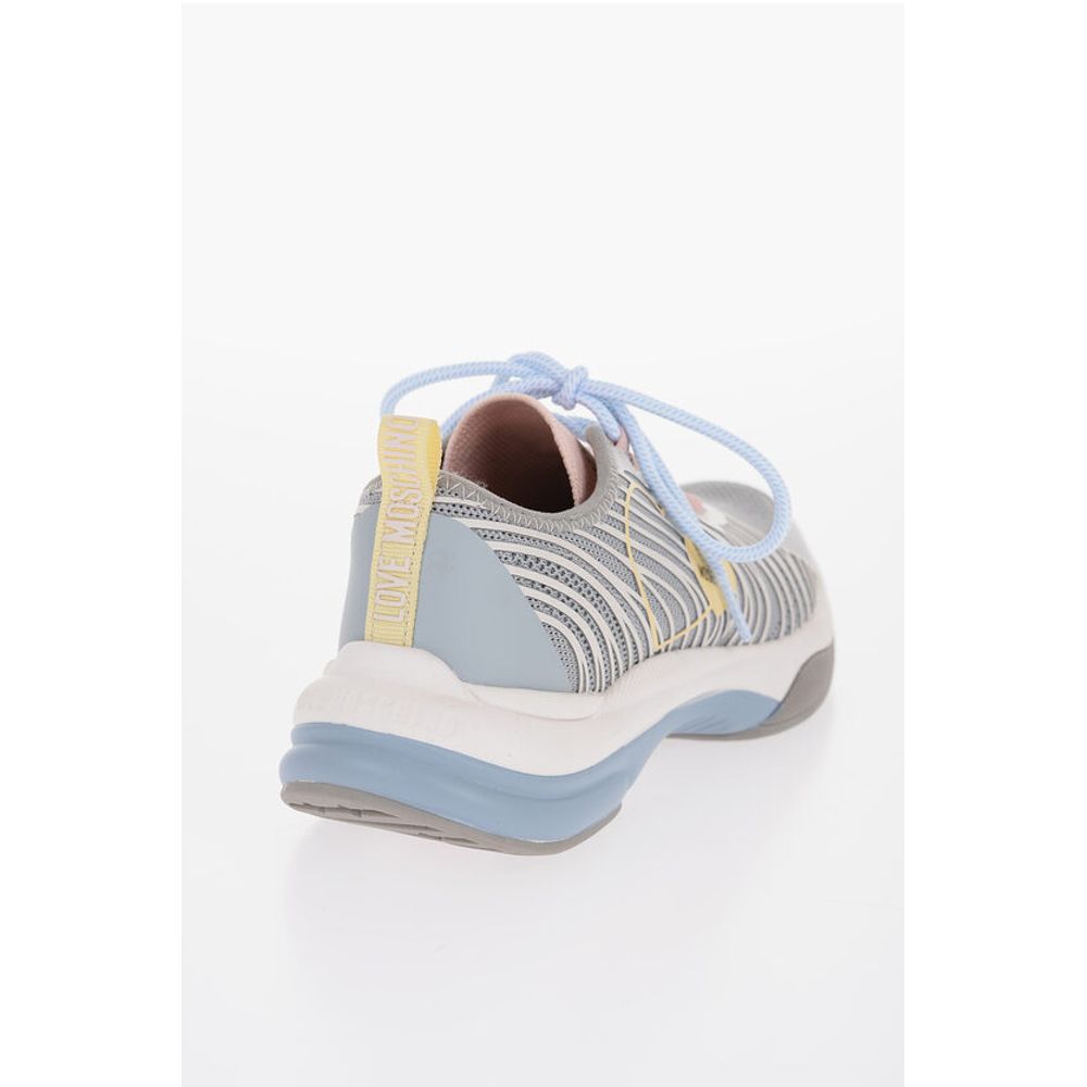Низкие кроссовки LOVE Mesh SPRINT50 с контрастной отделкой Moschino, Blue — фото 2