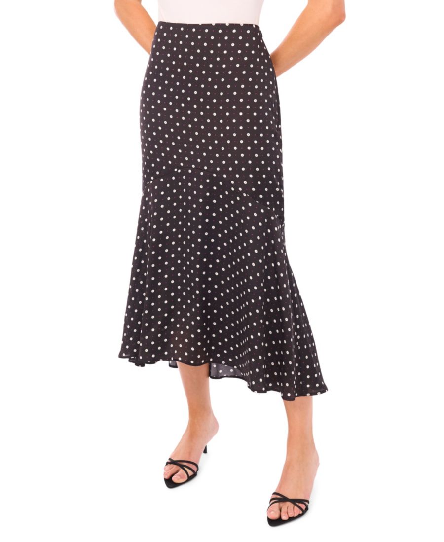 

Женская пышная юбка-миди А-силуэта с ниспадающим подолом CeCe, Rich Black