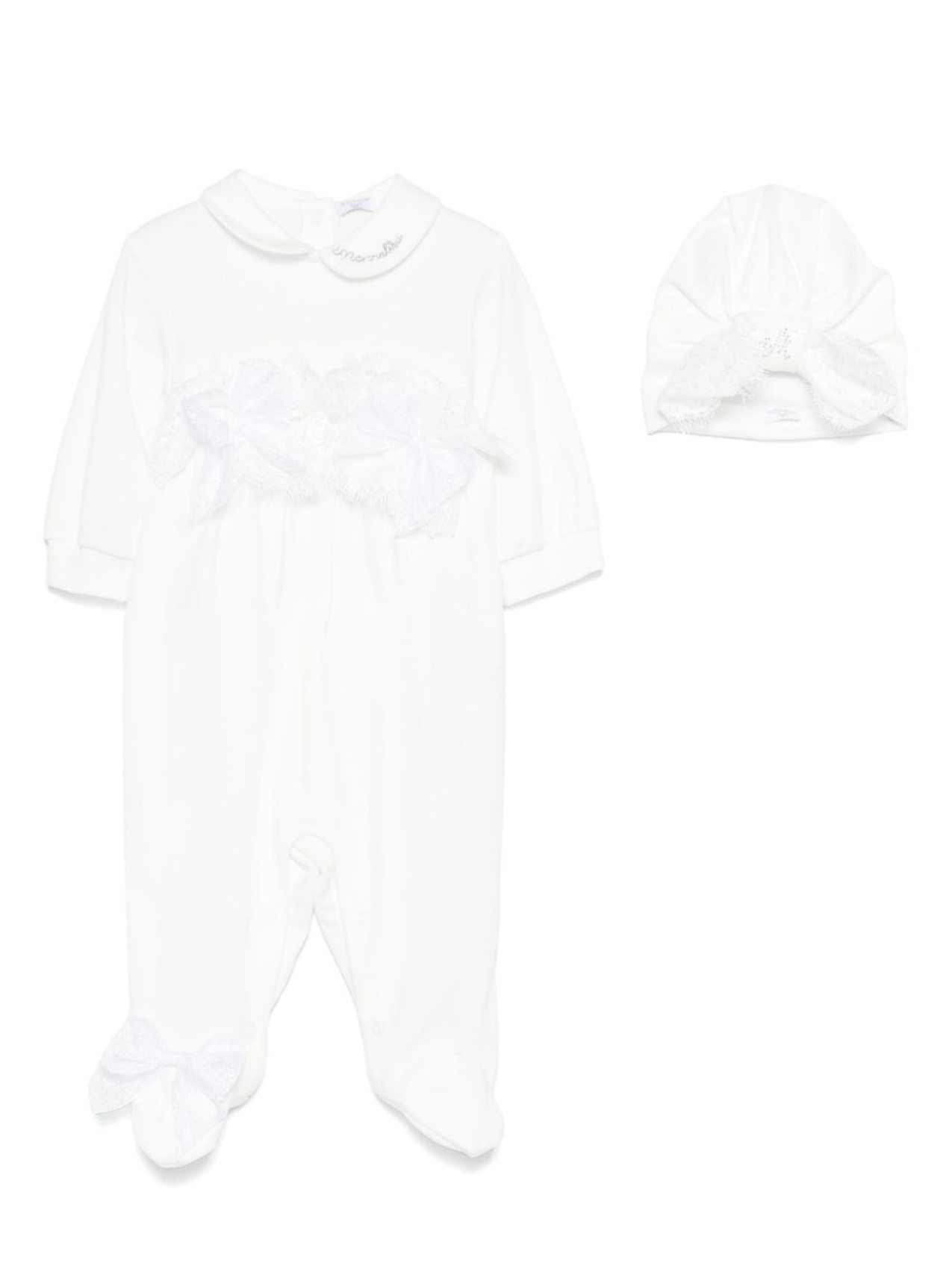 

Monnalisa комплект для новорожденного с кружевом, белый