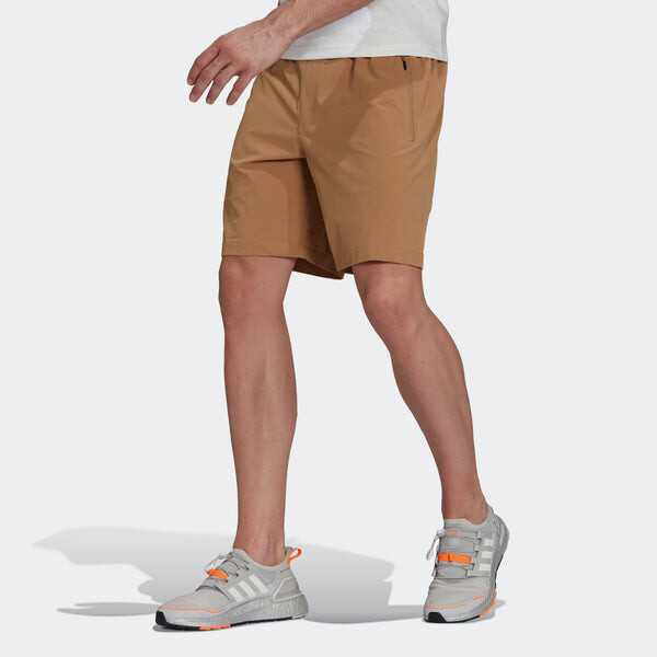 Шорты th short wv id sports stylish adjustable belt woven shorts yellow Adidas, желтый — фото 4