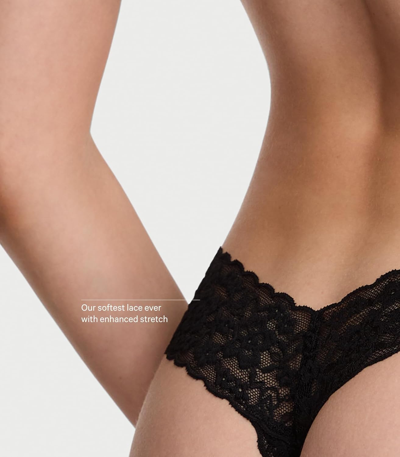 Комплект трусов Victoria's Secret Women's Lace Thong Underwear, 7 предметов, черный/бежевый/белый — фото 3